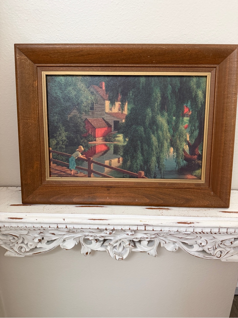 This is a framed art print of "Good Old Summertime" by Paul Detlefsen